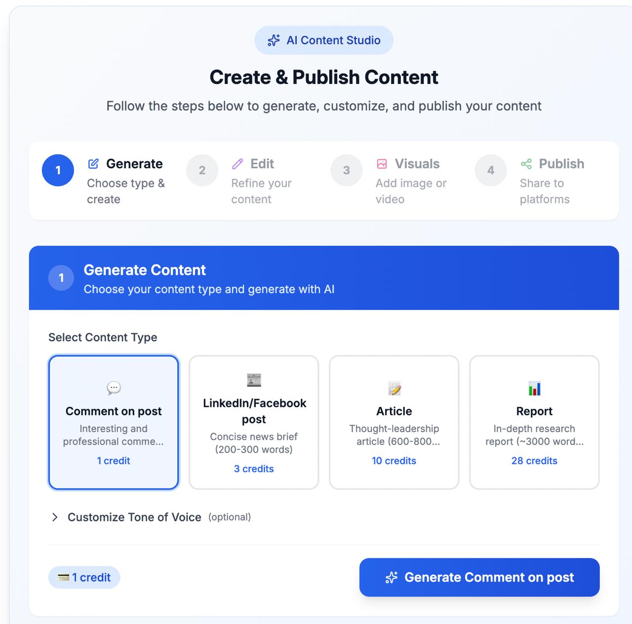Create & Publish